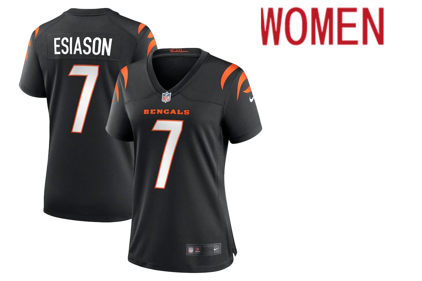 Women Cincinnati Bengals 7 Boomer Esiason Nike Black Retired Player NFL Jersey